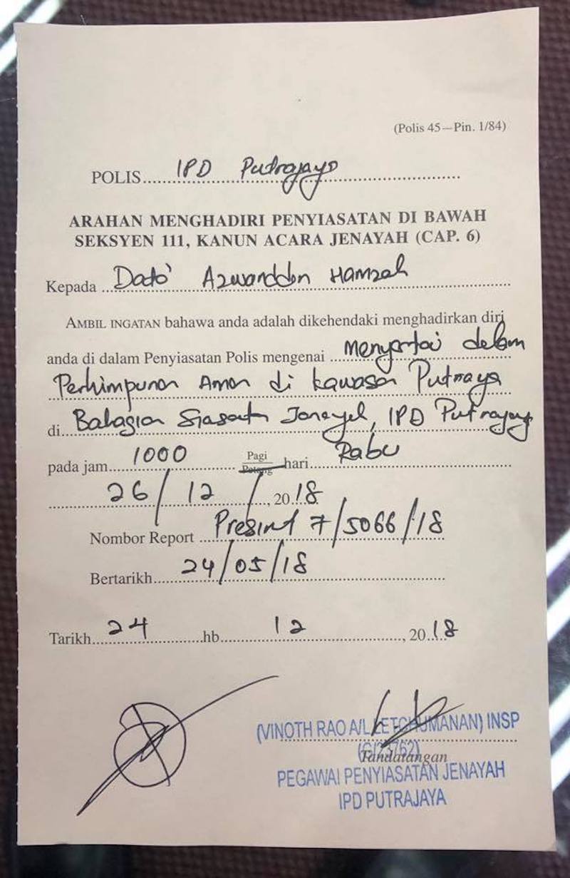 Azwanddin Pihak Polis Cuba Hanyutkan Saya Dengan Notis Jenayah The Third Force